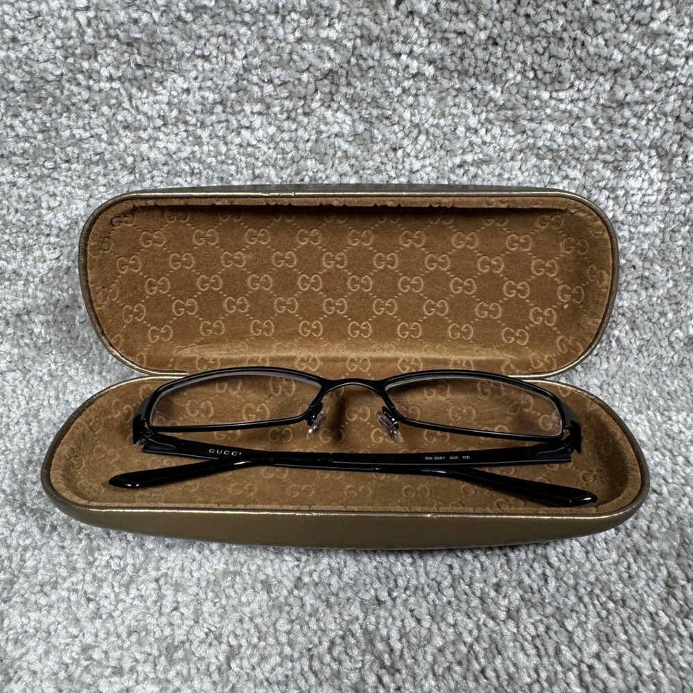 Gucci GG 2867 003 Eyeglasses Matte Black Monogram Optical Frame Italy 51-17-135